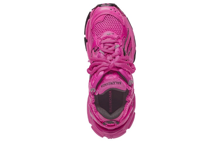 (WMNS) Balenciaga Runner Sneakers 'Fuchsia Mesh and Nylon' 677402W3RB25510 - 3
