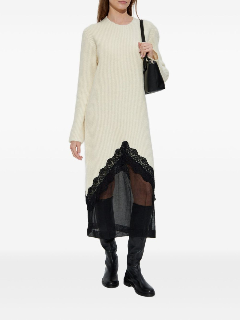 Jil Sander lace-panel midi dress outlook