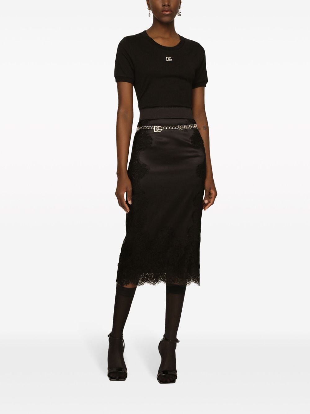 satin midi skirt - 3