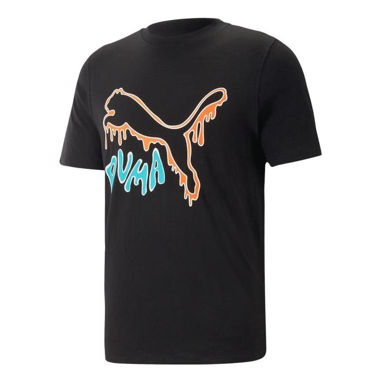 PUMA Graphic Melted Cat T-Shirt 'Black' 622554-01 - 1