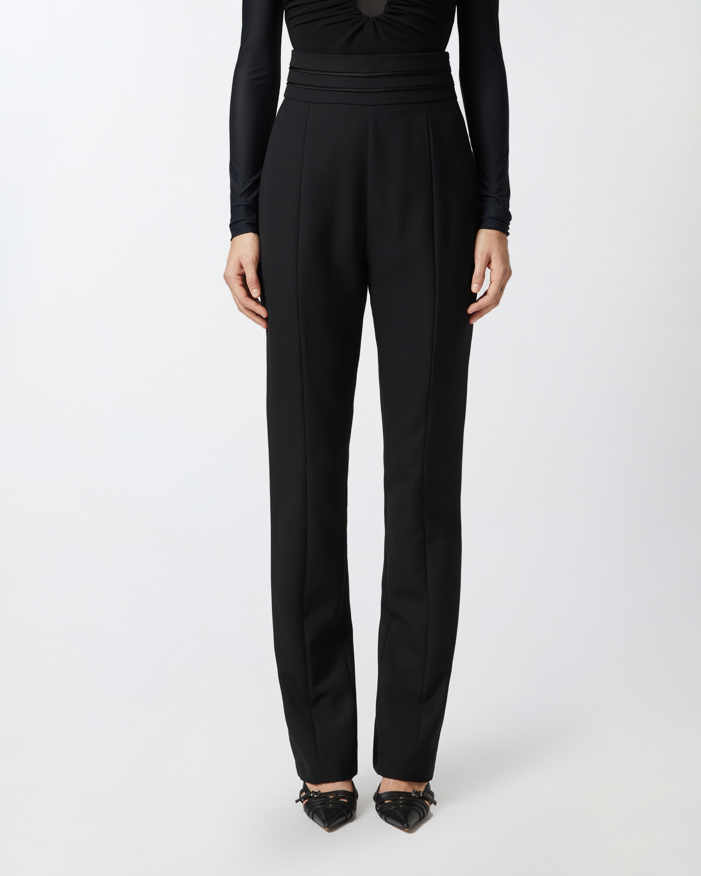 ELEGANT TROUSERS WITH SLITS AT THE BACK - 3