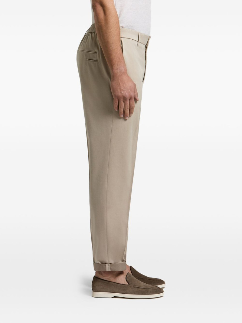 PESERICO pressed-crease turn-up trousers outlook