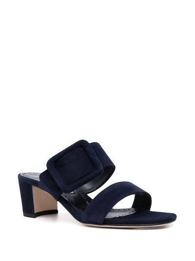 Manolo Blahnik Gable buckled suede sandals outlook