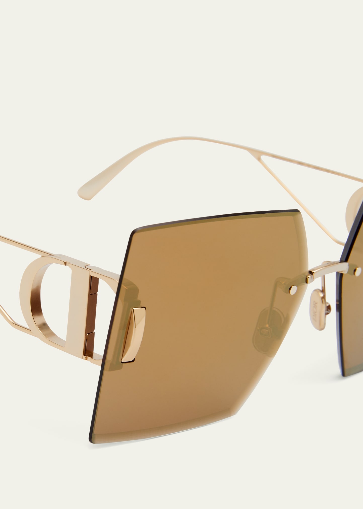 CD Rimless Square Metal Sunglasses - 4