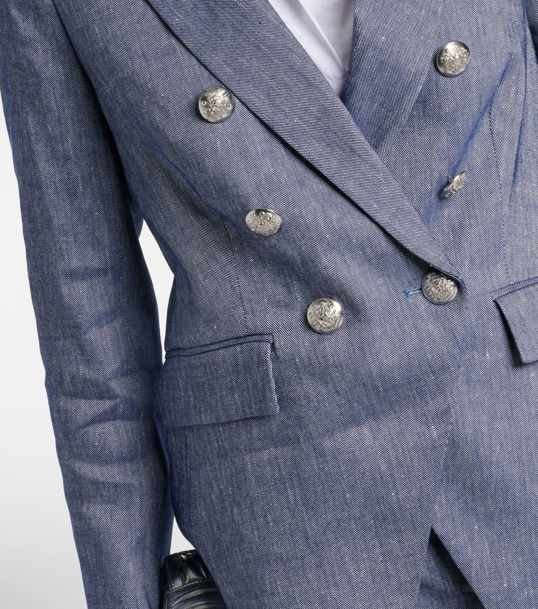Miller double-breasted linen-blend blazer - 5