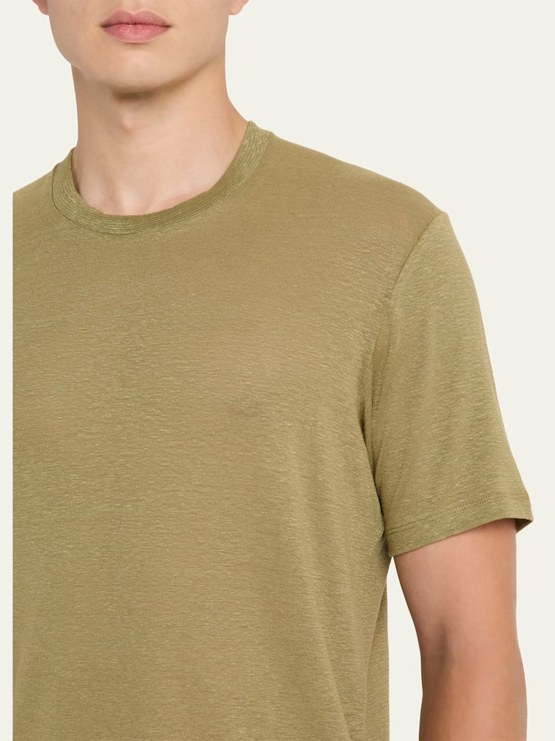 ORLEBAR BROWN Men's Easy-Fit Stretch Linen Crewneck T-Shirt outlook