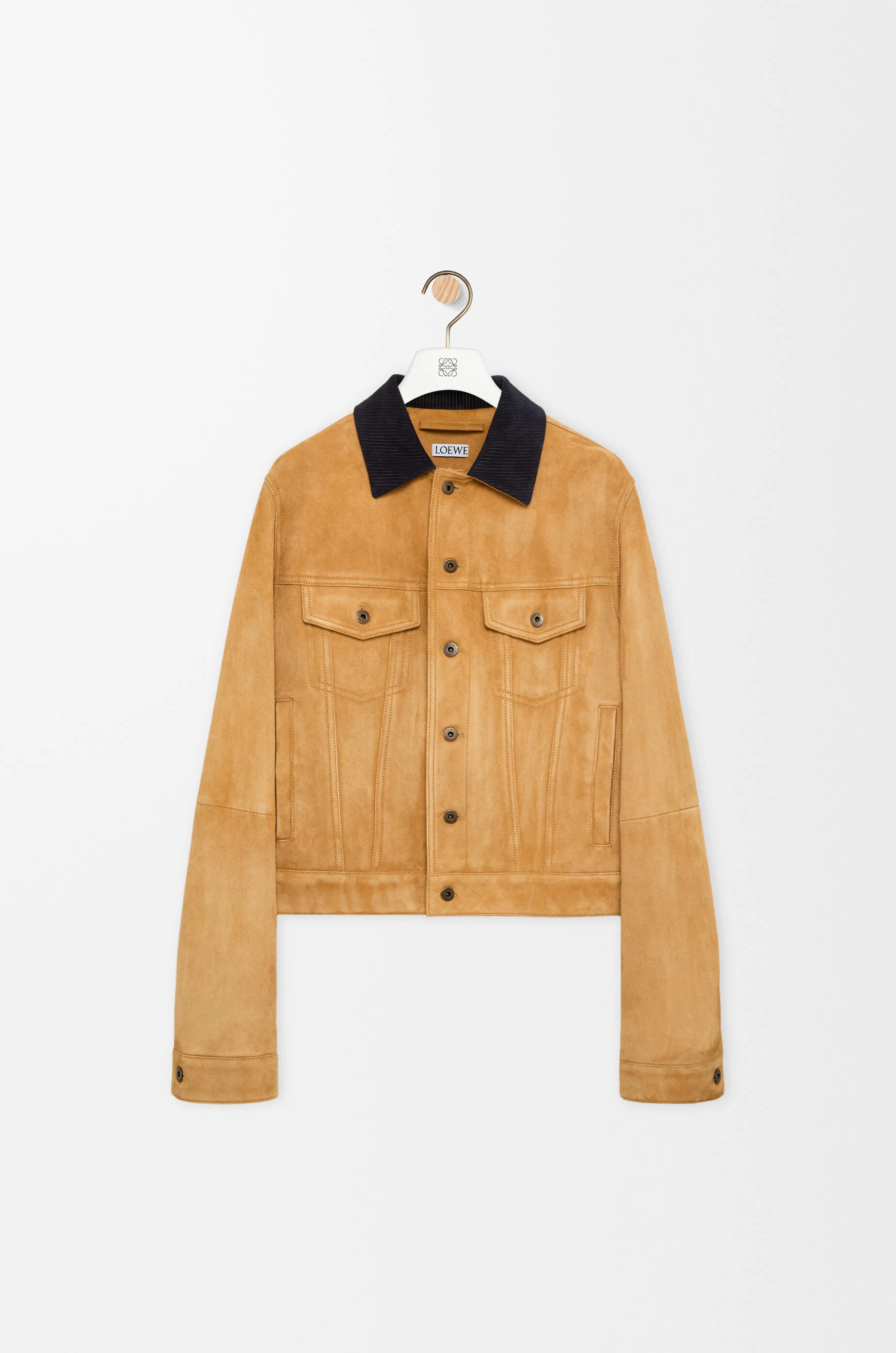 Trucker jacket in suede goat skin - 1