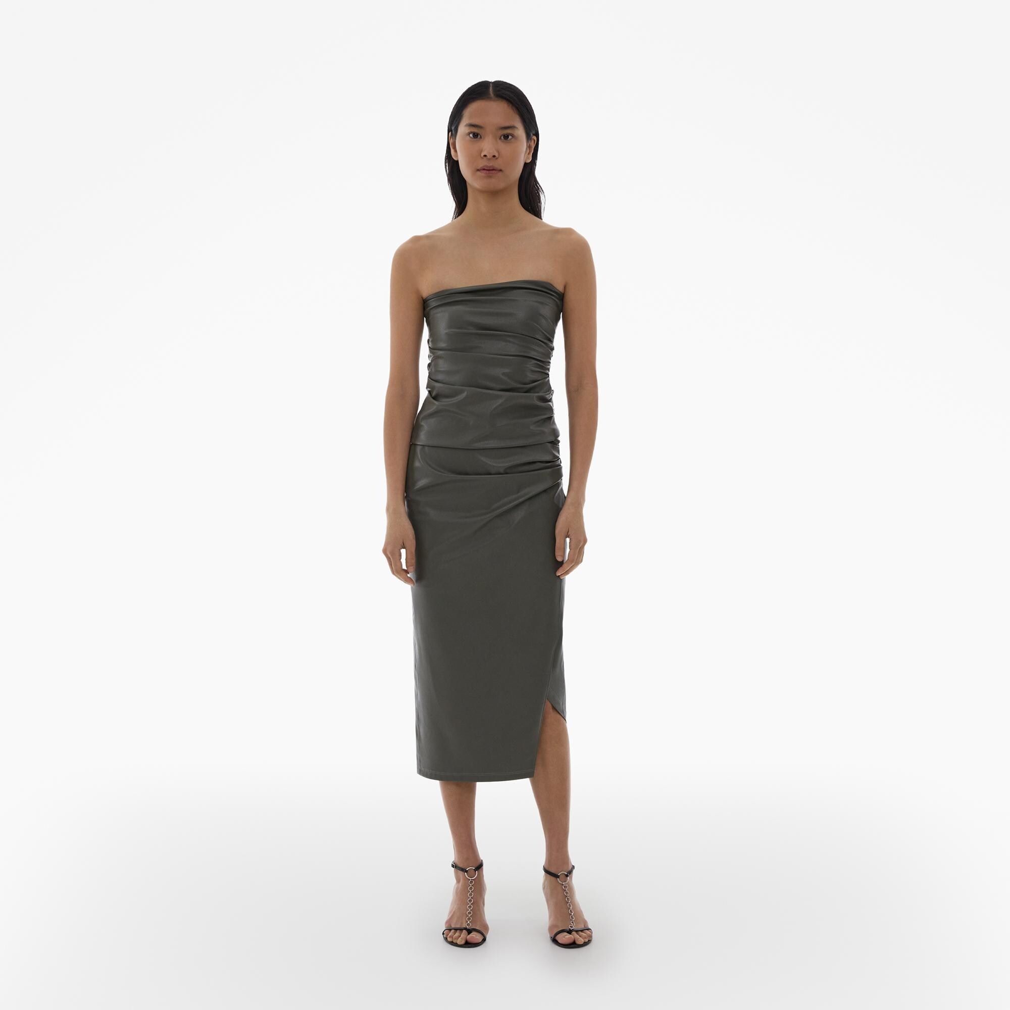 FAUX LEATHER TUBE TOP - 2