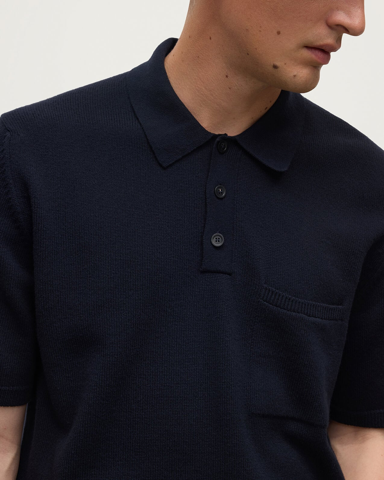 Superfine Merino Relaxed Navy Polo Shirt - 5