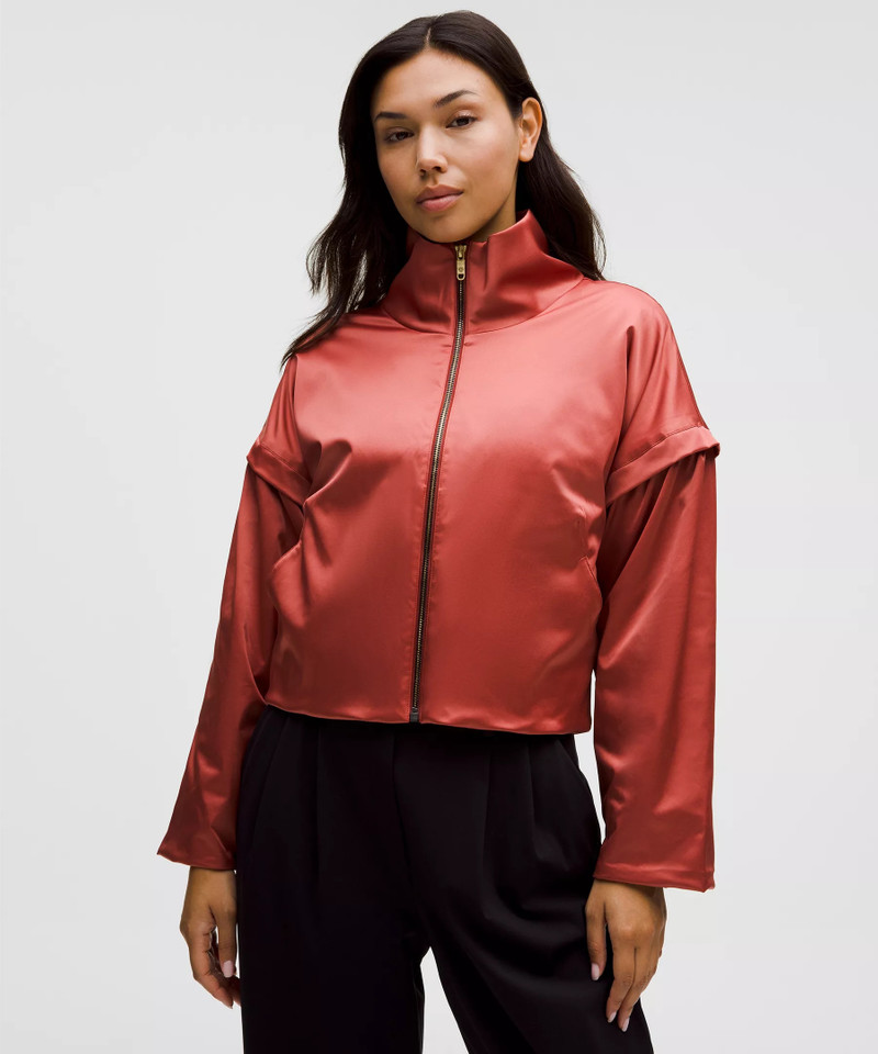 Lunar New Year Satin Balloon-Sleeve Jacket 1