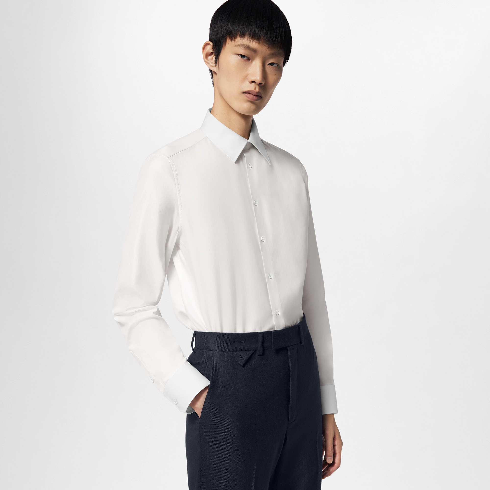 Embroidered Long-Sleeved Cotton Blend Shirt - 3