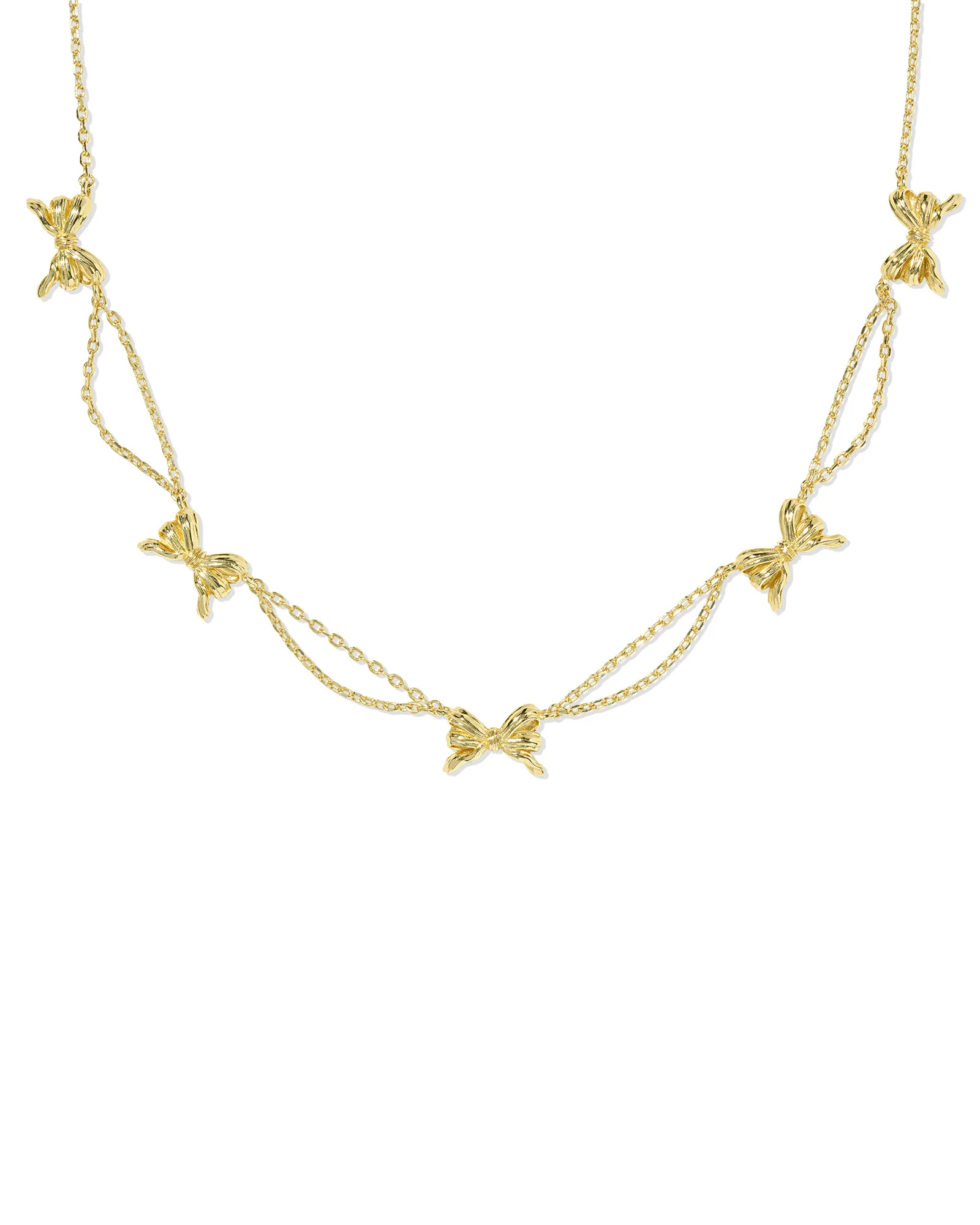 Bow Gold Strand Necklace - 1