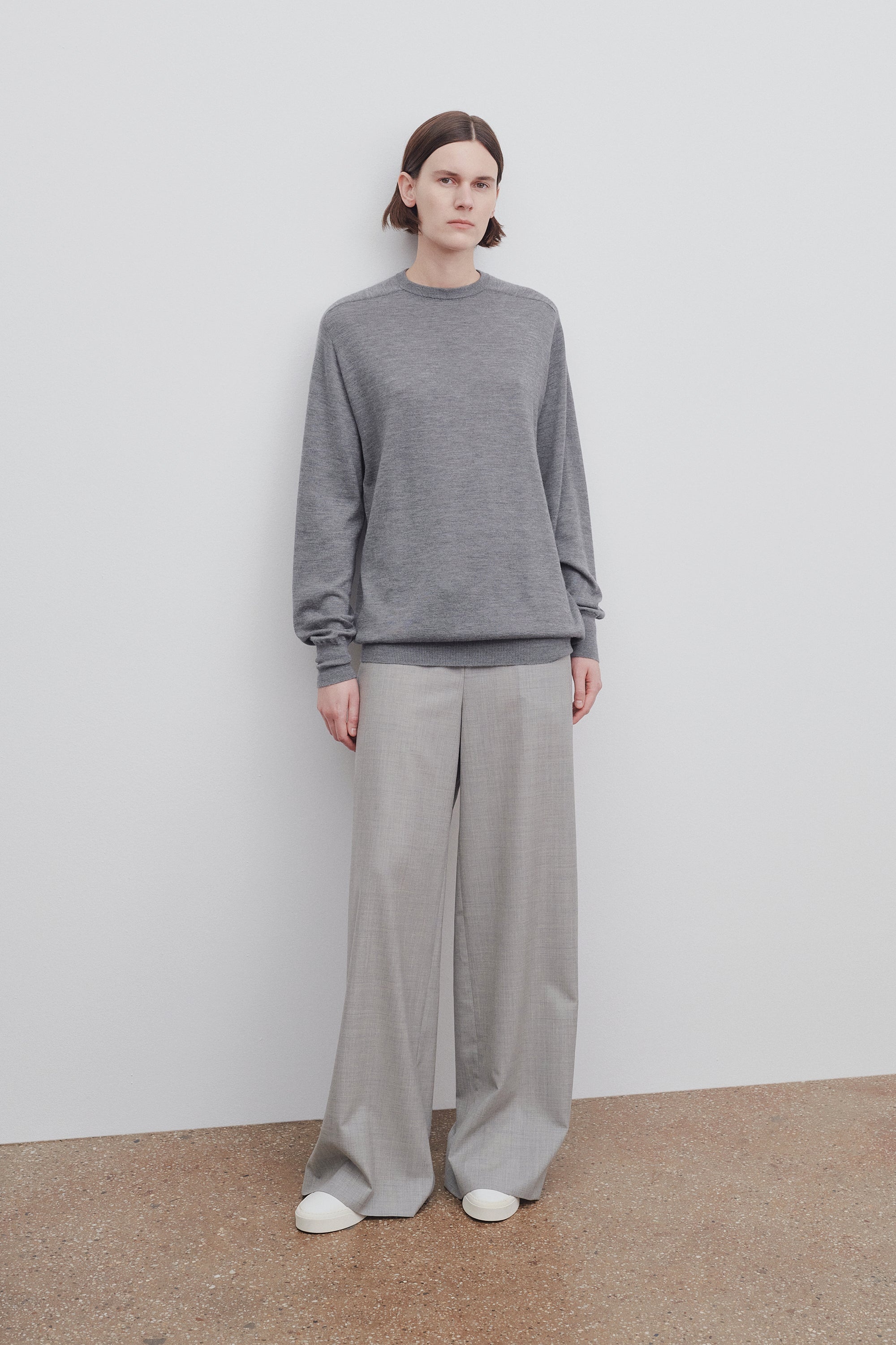 Barrie wide-leg wool-crepe pants