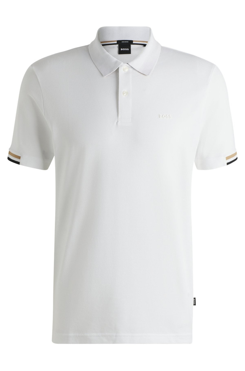 REGULAR-FIT POLO SHIRT WITH RUBBERIZED LOGO - 1