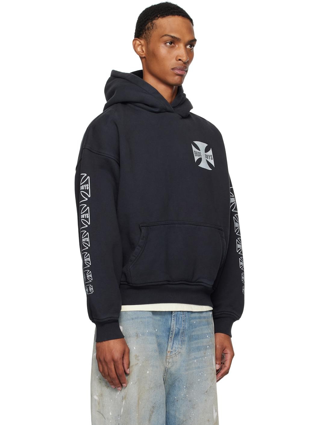 Black 'Rhude Boys' Hoodie - 2