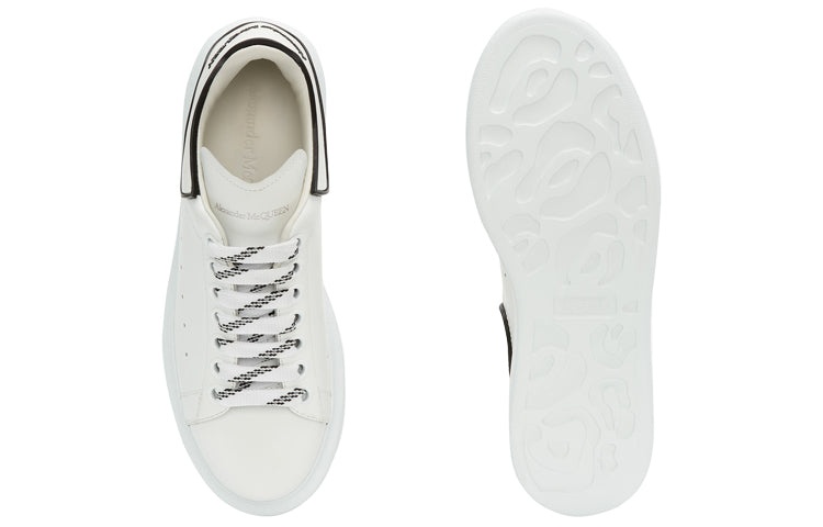 (WMNS) Alexander McQueen Oversized Sneaker 'White Black' 621056WHXMT9074 - 5