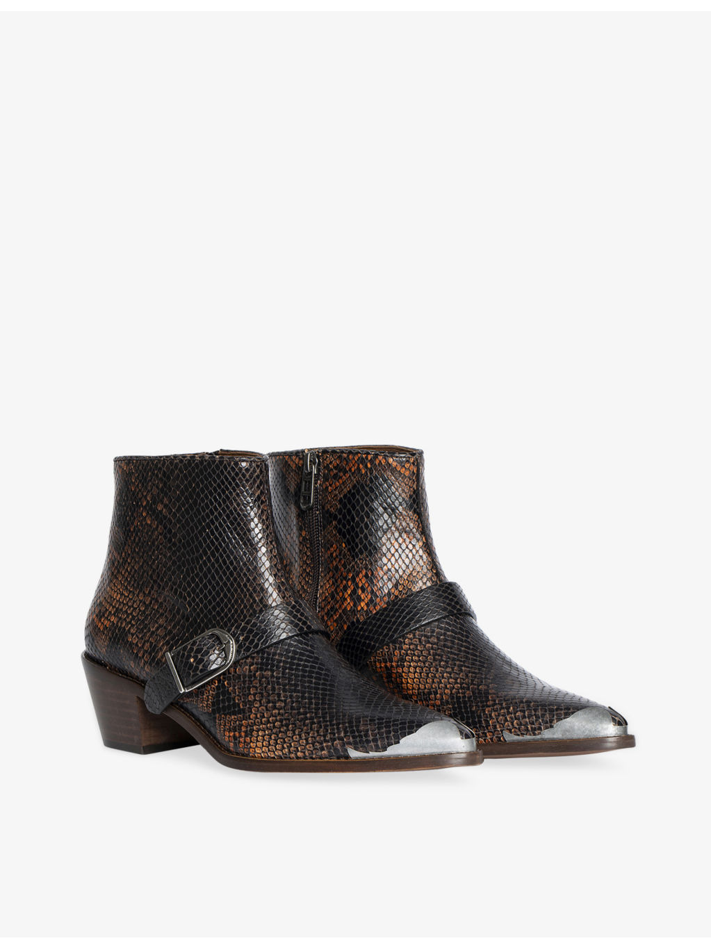 Tylow Leather Heeled Ankle Boots - 2