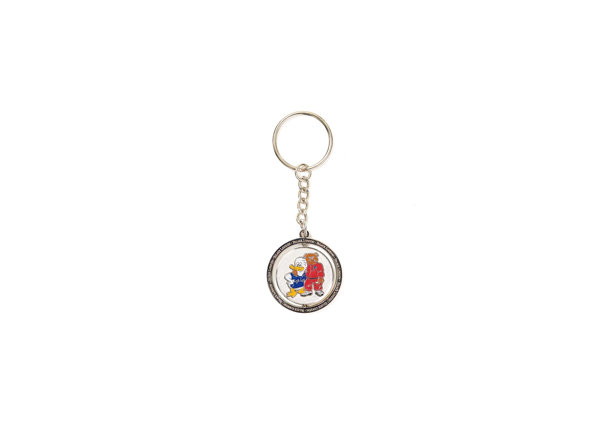 DOG AND DUCK KEYRING SILVER - 1