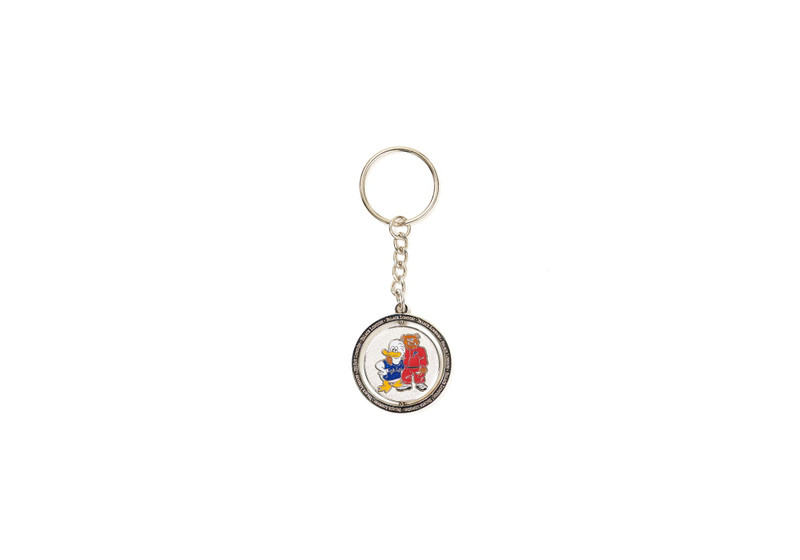 DOG AND DUCK KEYRING SILVER 1
