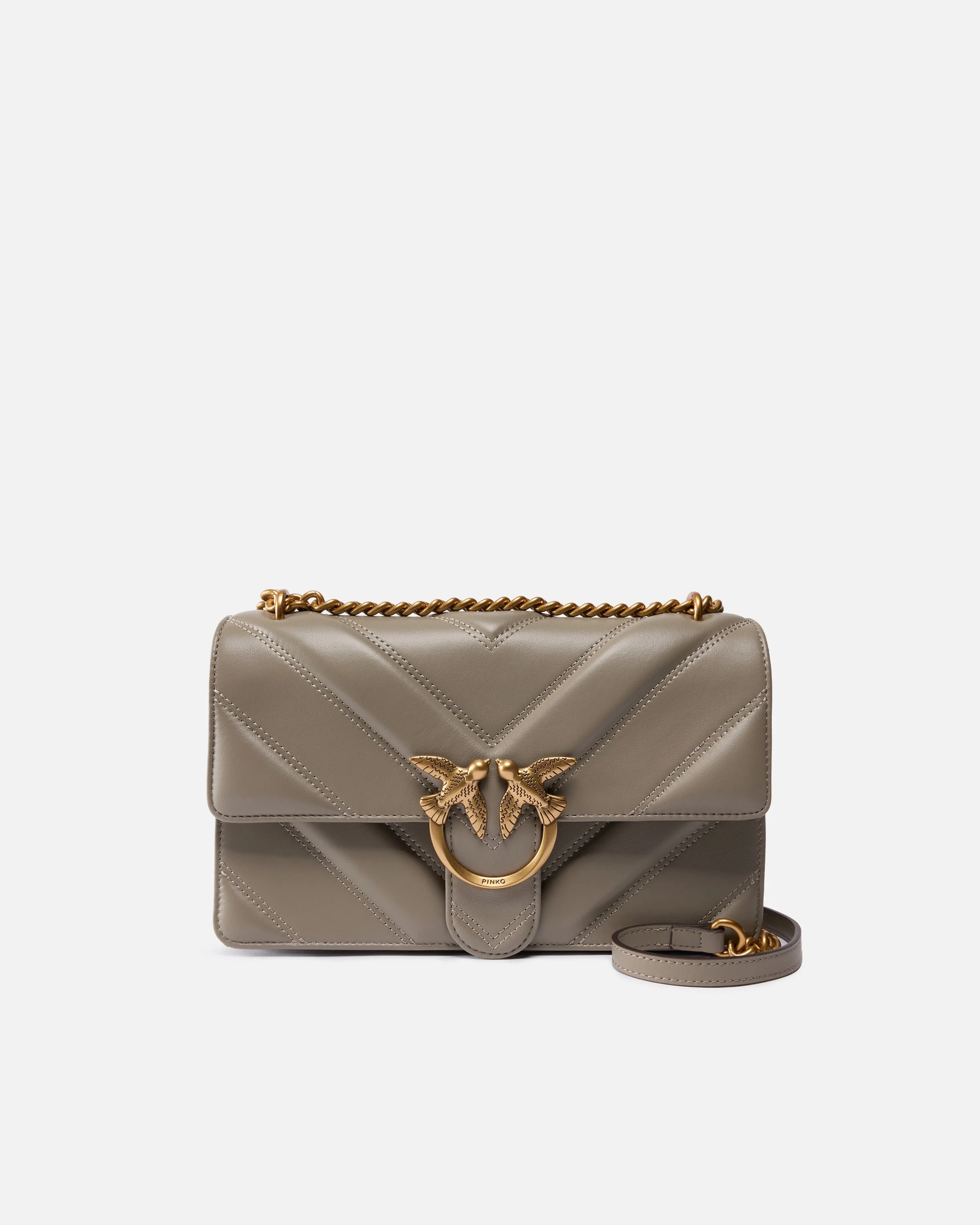 MEDIUM LOVE BAG ONE LIGHT CHEVRON NAPPA LEATHER CROSSBODY BAG - 1
