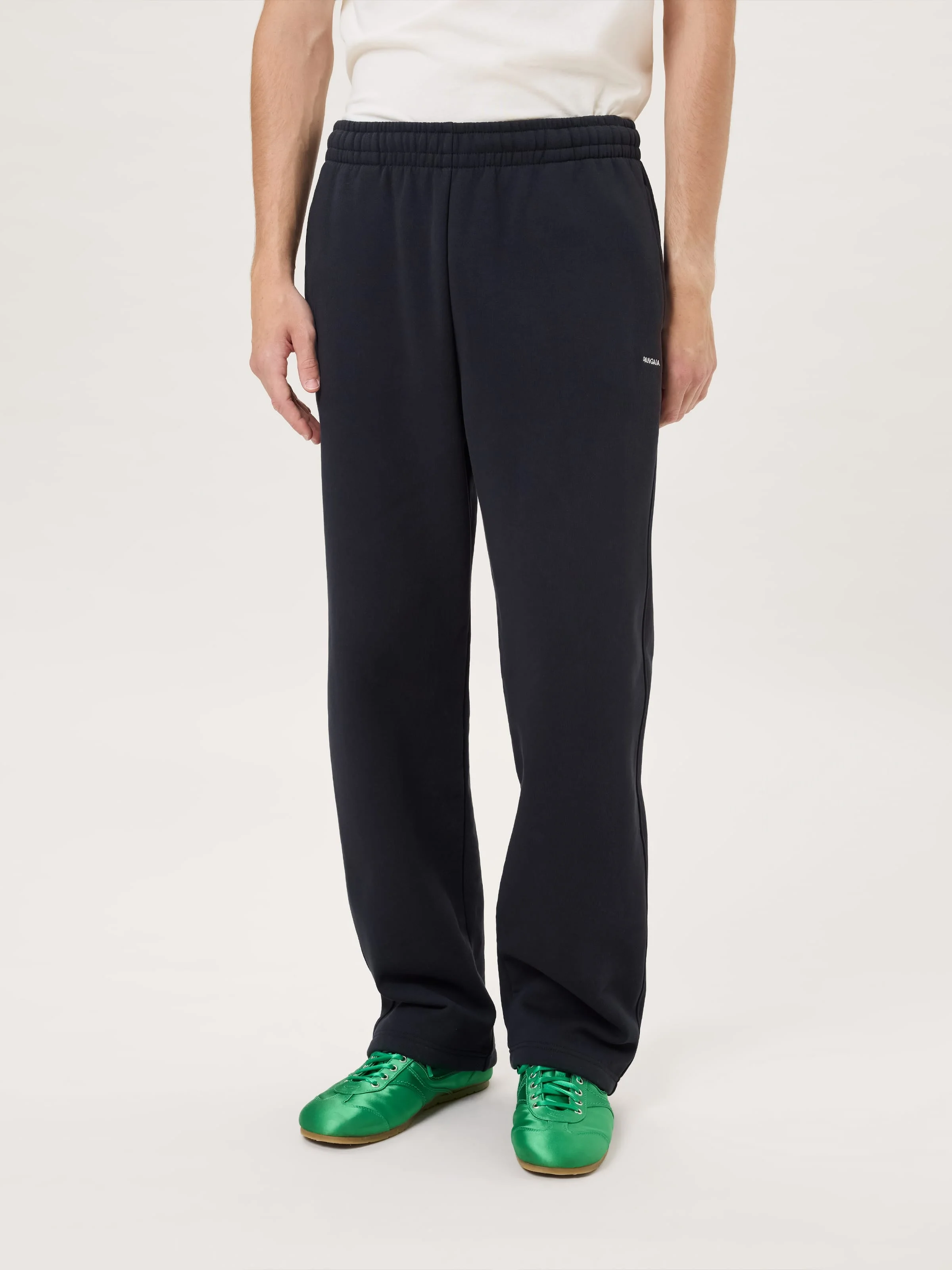 Mens Heavyweight Straight Leg Track Pants - Black - 1