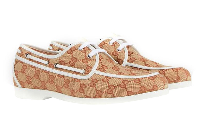 Gucci GG Canvas Boat Shoes 'Neutrals' 547641-KQWM0-8368 - 2