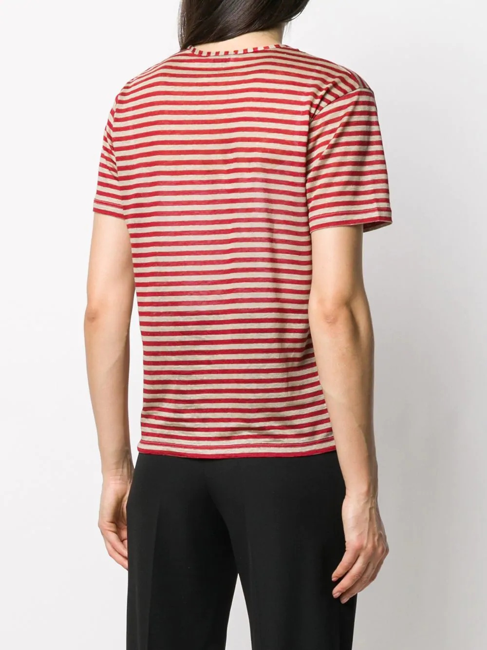 striped chest pocket T-shirt - 4