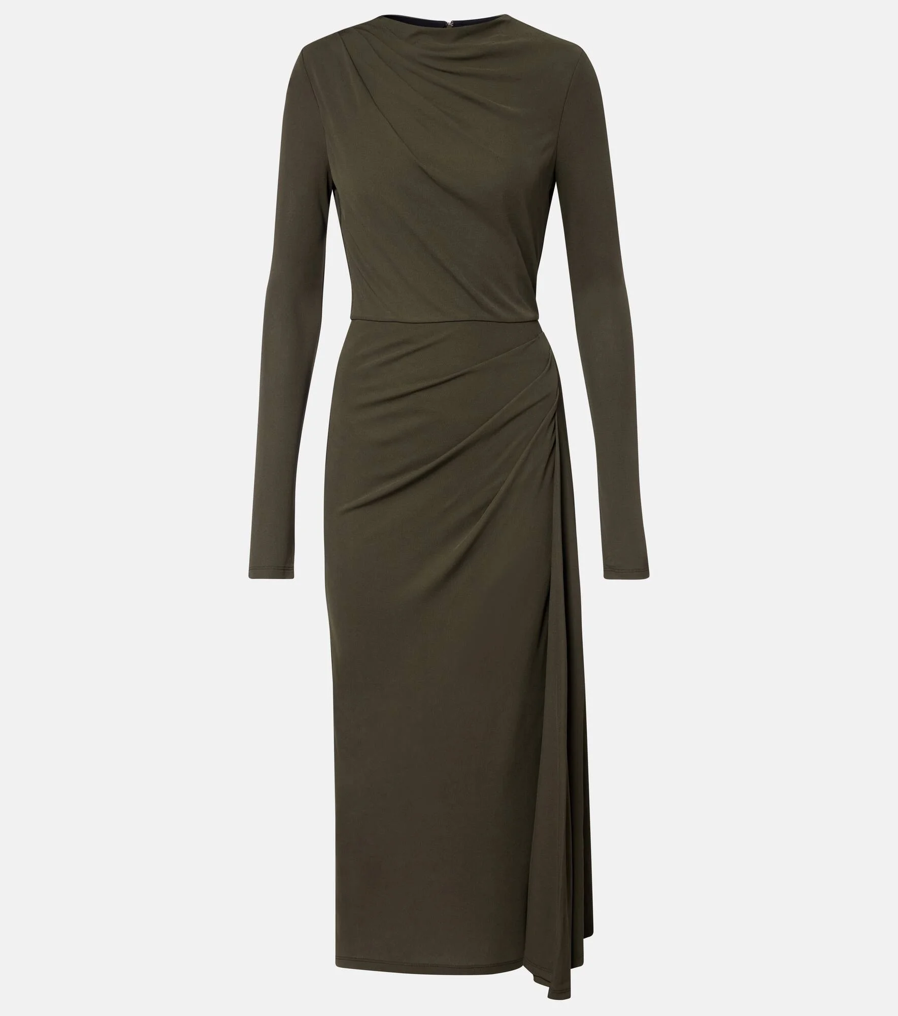 Draped jersey midi dress - 1