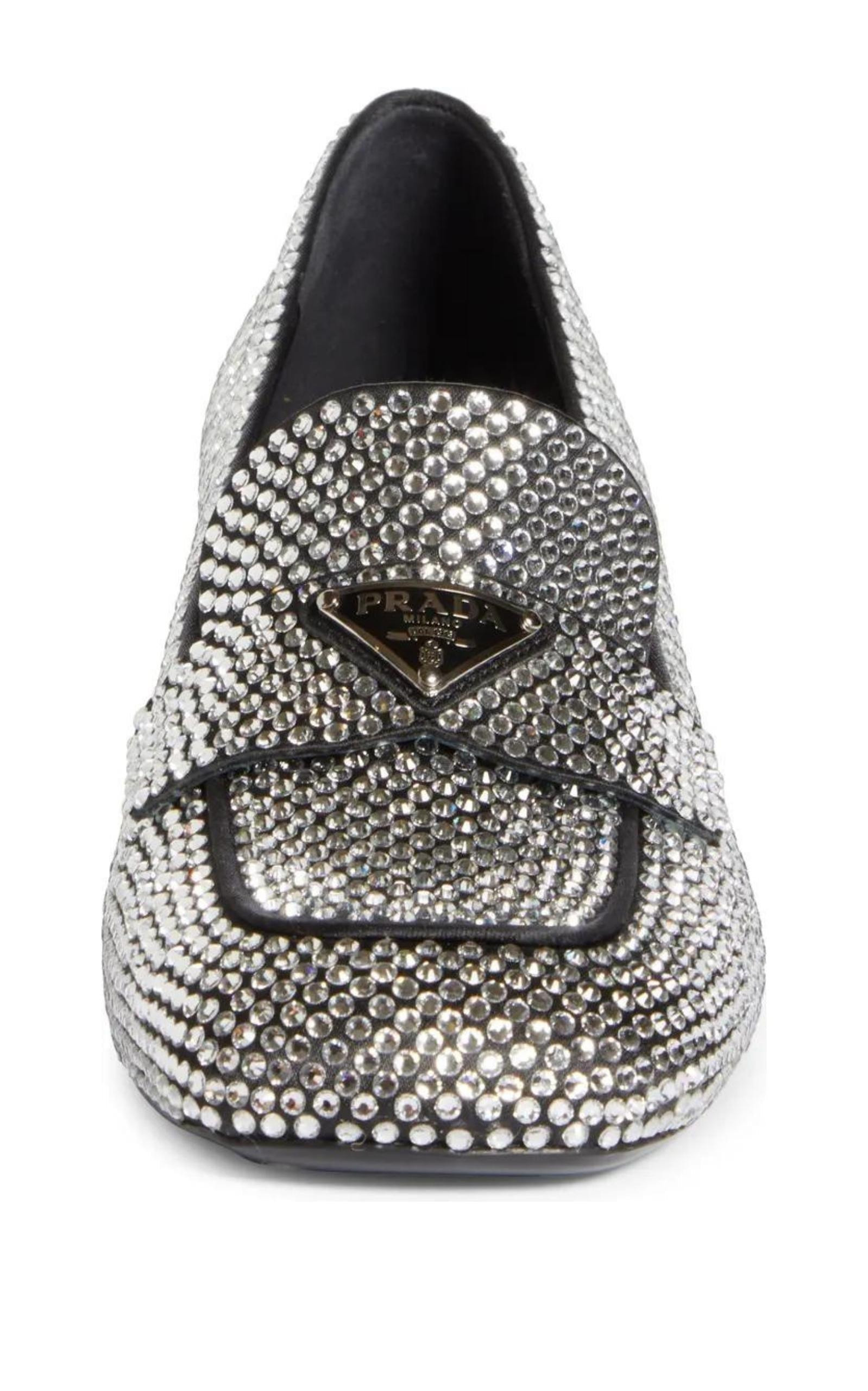 Crystal-embellished Logo-plaque Loafers - 8