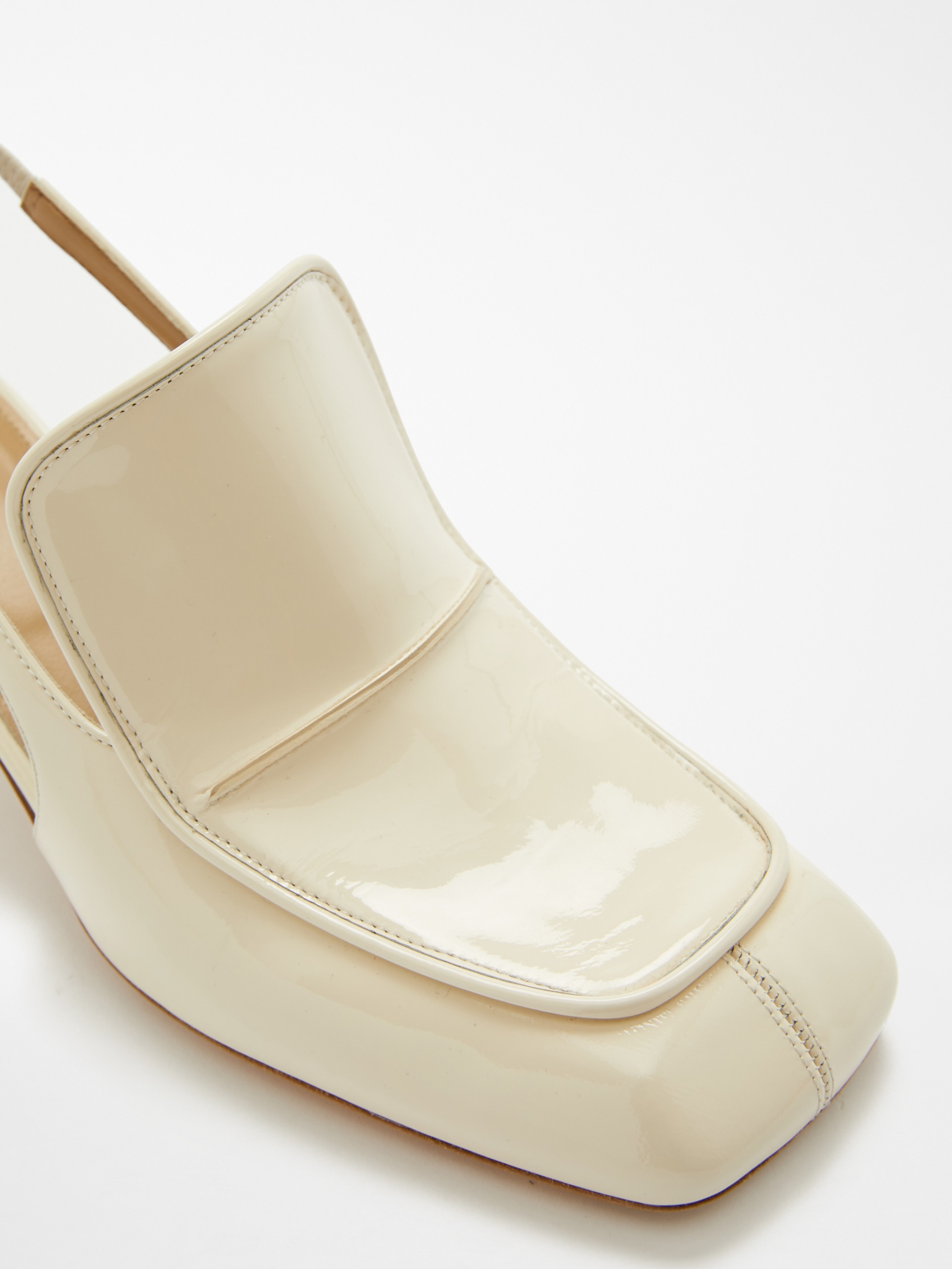 LAZZARO Patent-leather slingbacks - 4