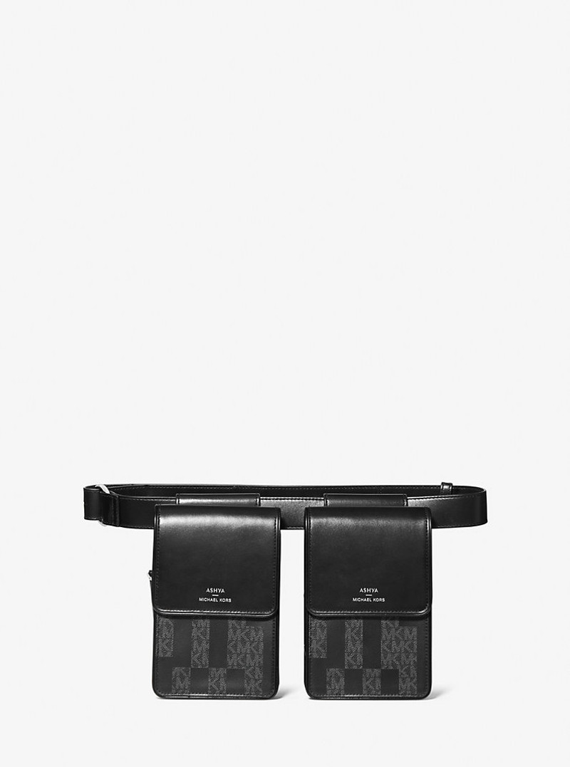ASHYA X MICHAEL KORS Saga Signature And Leather Multi Bag 1