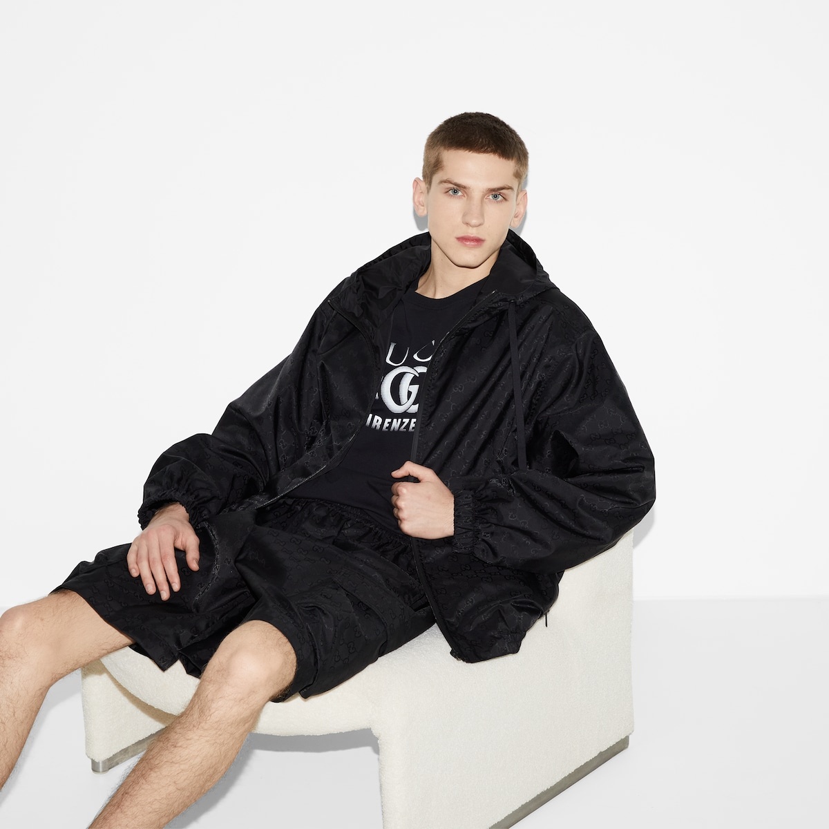 Lightweight GG nylon jacquard jacket - 6