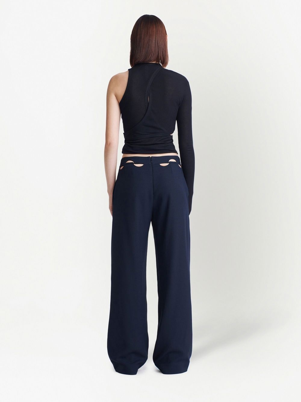 hinge-seam straight trousers - 4