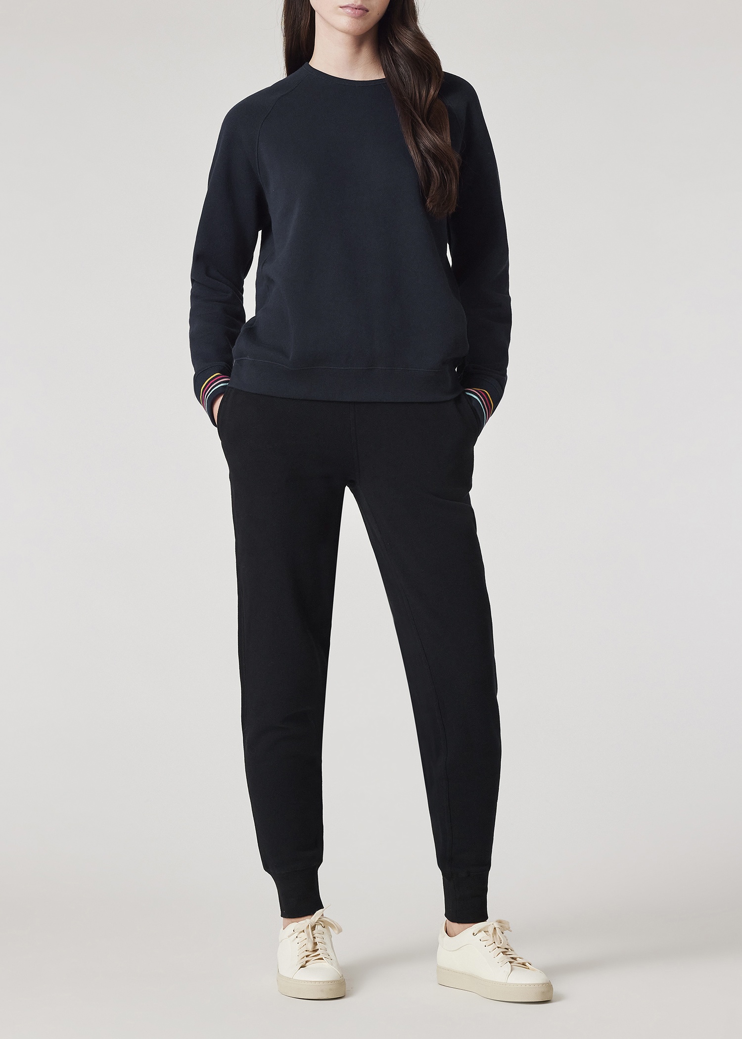 Women's Navy Lounge Sweatshirt With 'Swirl' Cuffs - 4