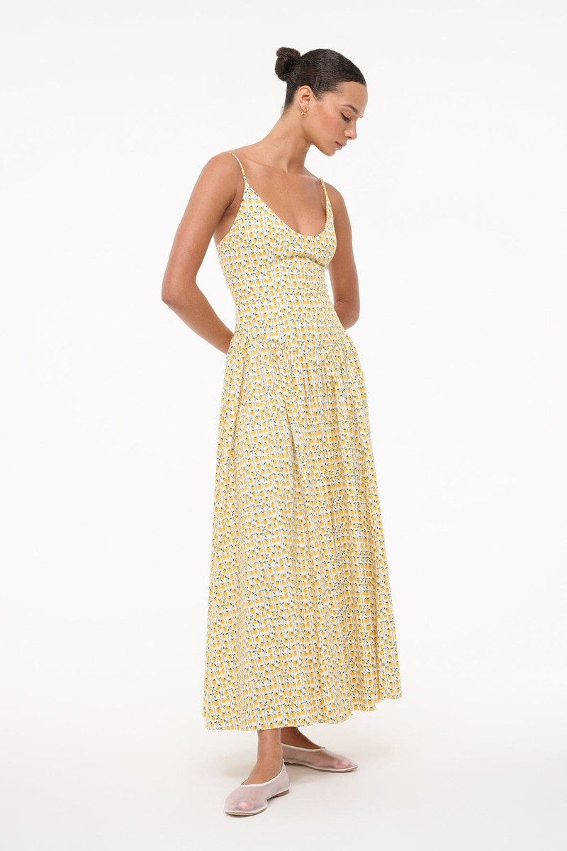 STAUD STAUD DENA DRESS ON THE VINE GOLDEN outlook