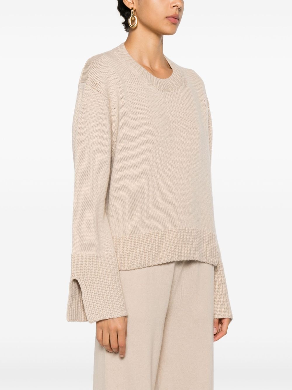 wide-sleeve knitted jumper - 3