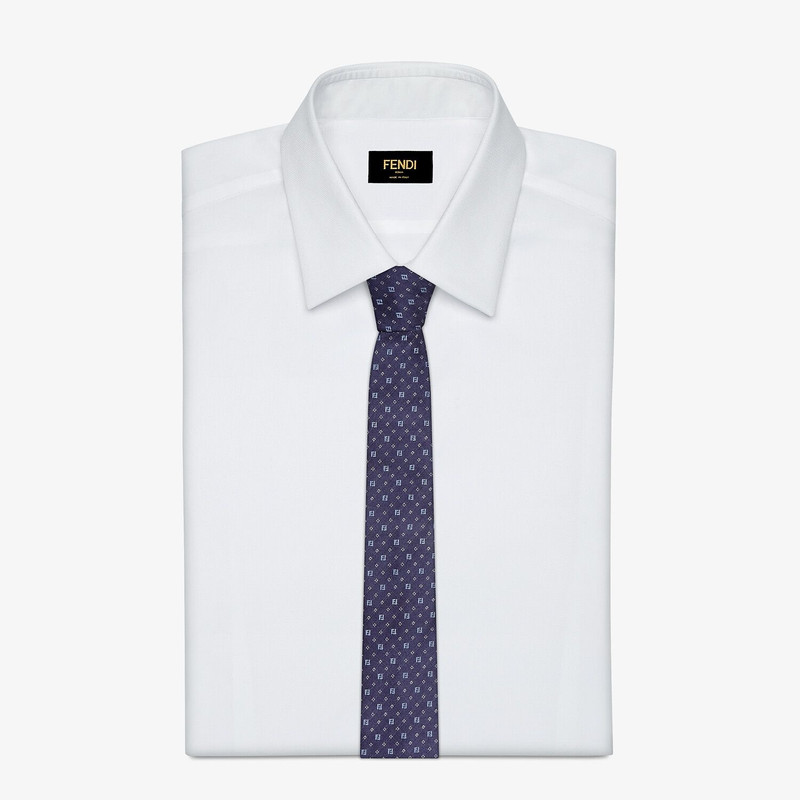 FENDI Blue silk tie outlook