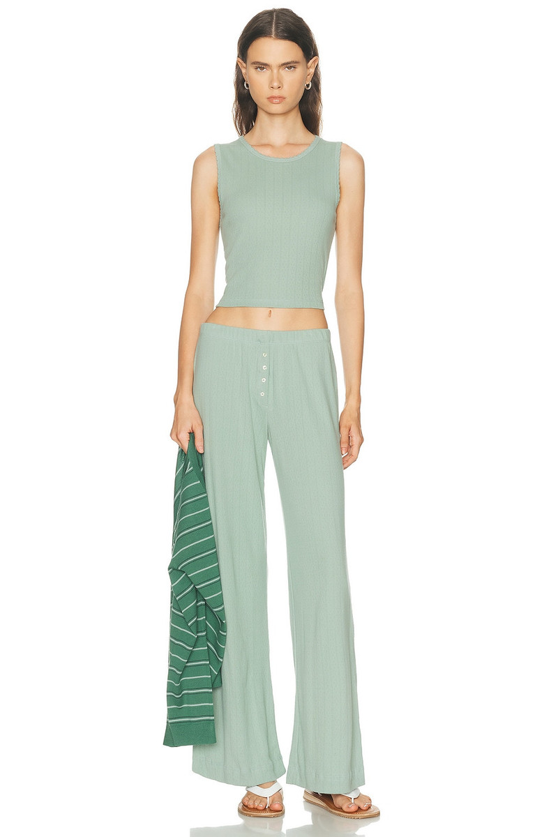 LESET Pointelle Sleeveless Crewneck Top outlook