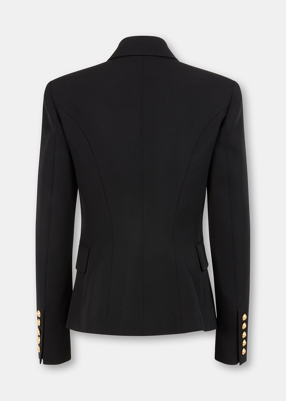 Black 6 Button Blazer - 2