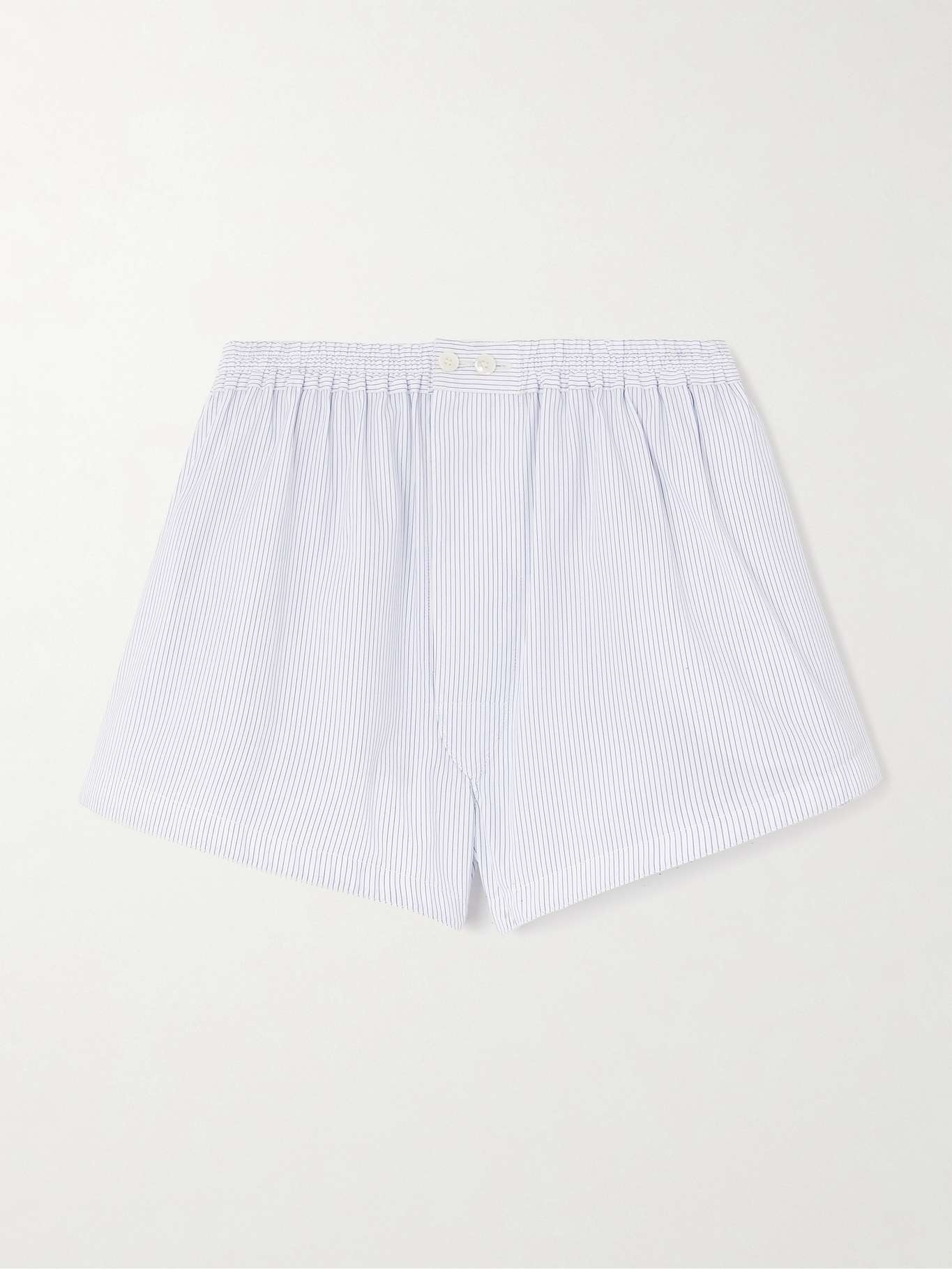 Striped cotton-poplin shorts - 1