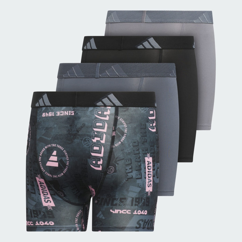 adidas Youth Microfiber Graphic 4-Pack Boxer Briefs outlook