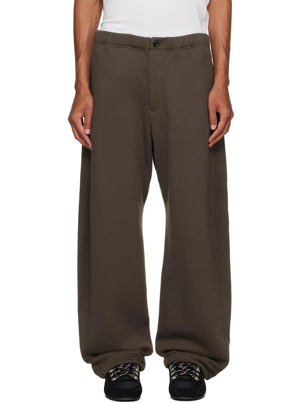 Khaki Cotton Jersey Sweatpants - 1