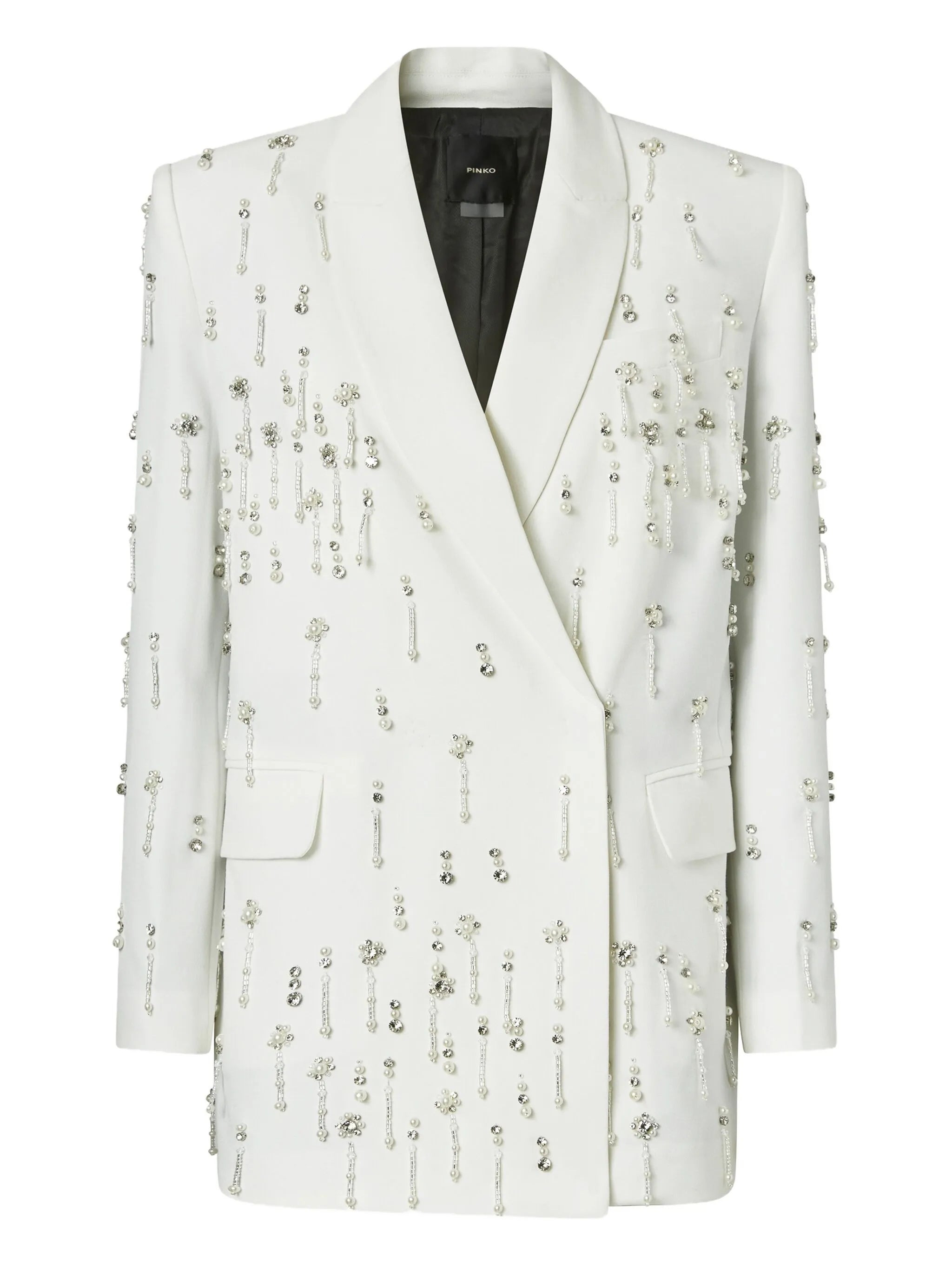 Pinko Crystal-embellished Double-breasted Jacket - 1