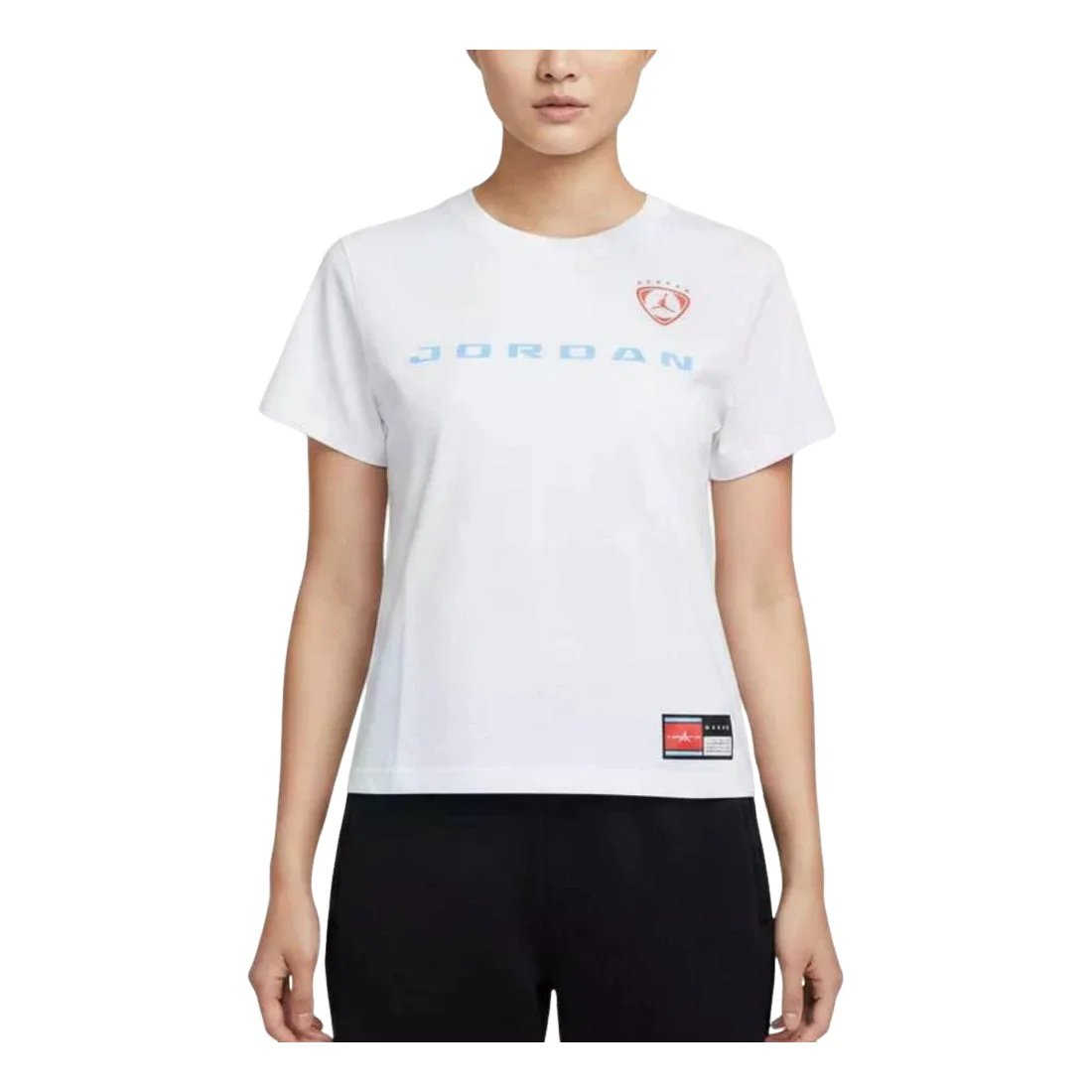 (WMNS) Air Jordan Brooklyn Short Sleeve Graphic T-Shirt Asia Sizing 'White' IR8804-100 - 1
