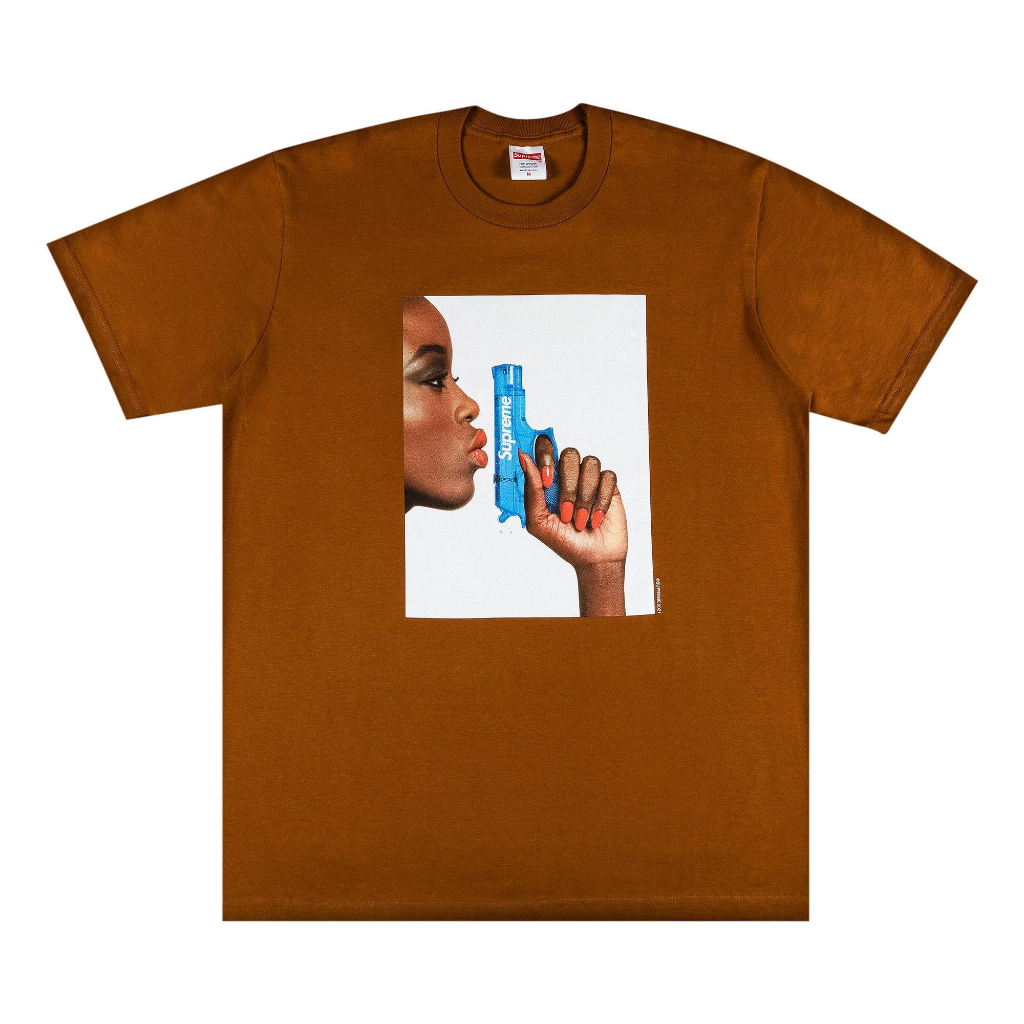 Supreme Water Pistol Tee 'Brown' - 1