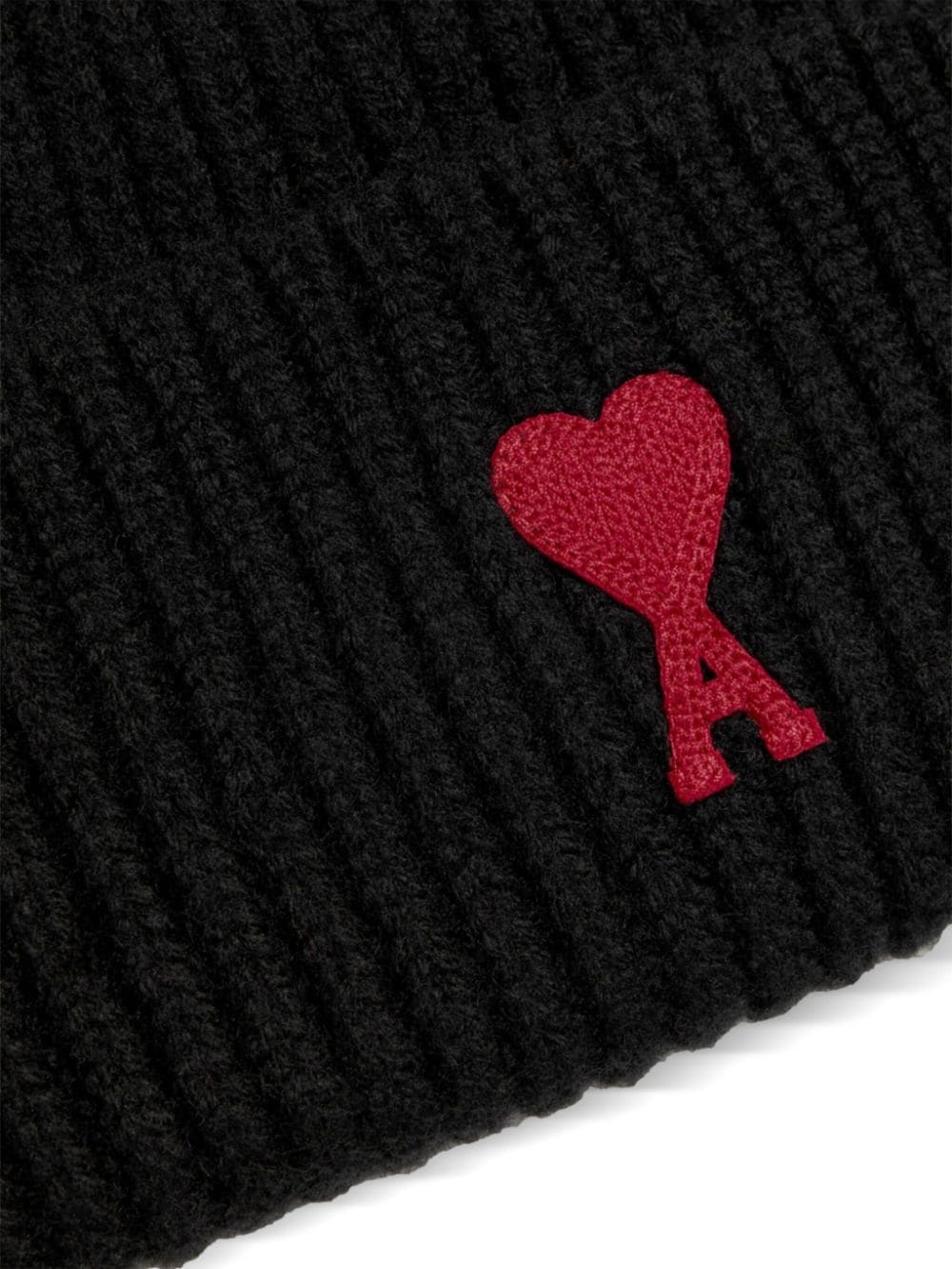 logo embroidered wool beanie - 3