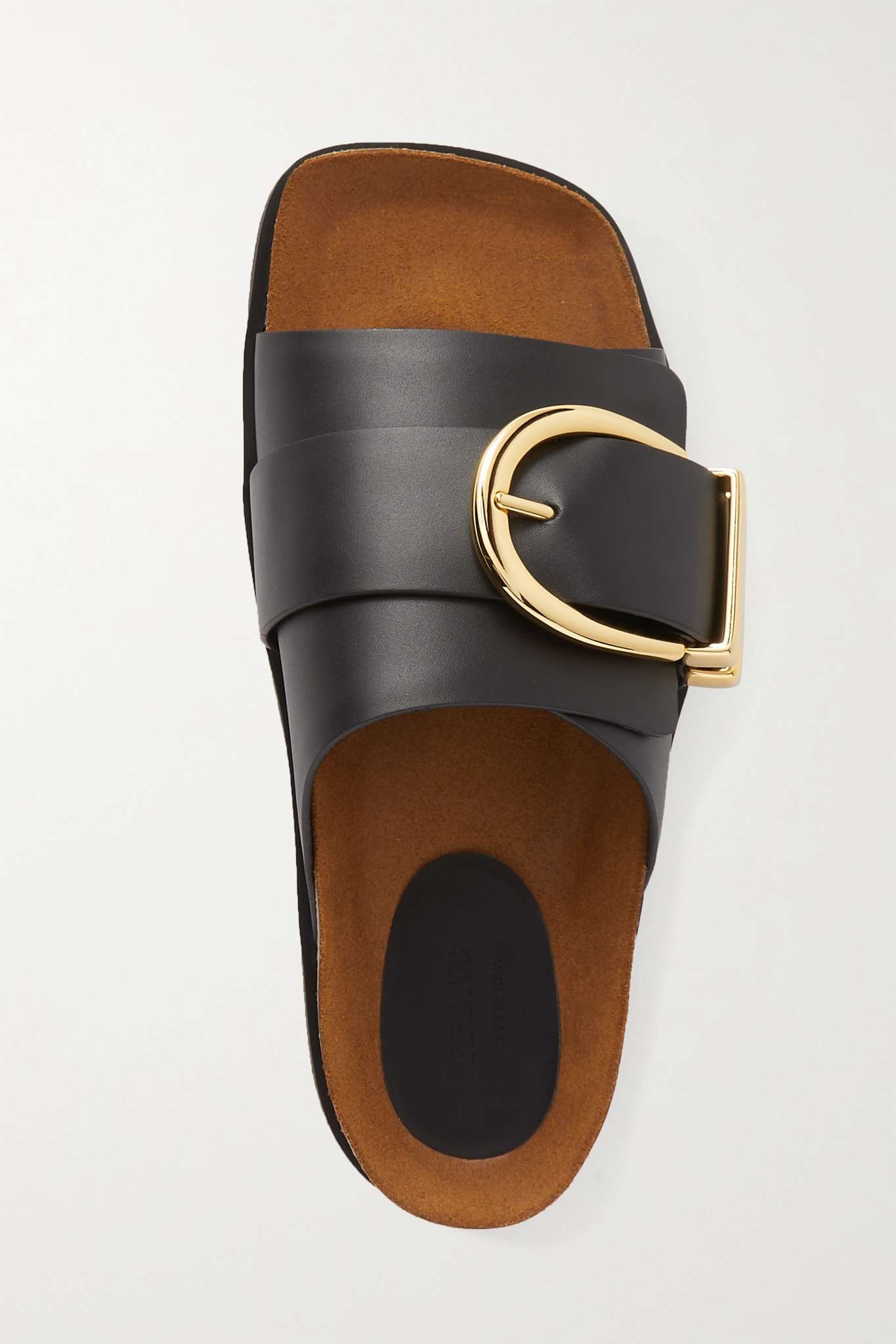 Thompson buckled leather slides - 1