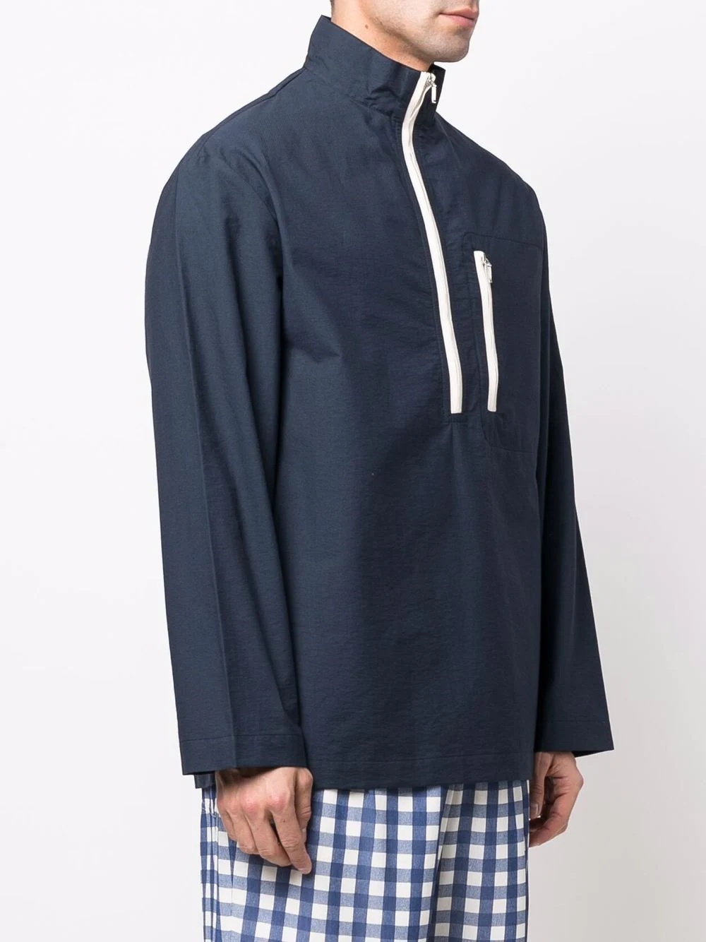 high-neck zip-up sweatshirt - 3