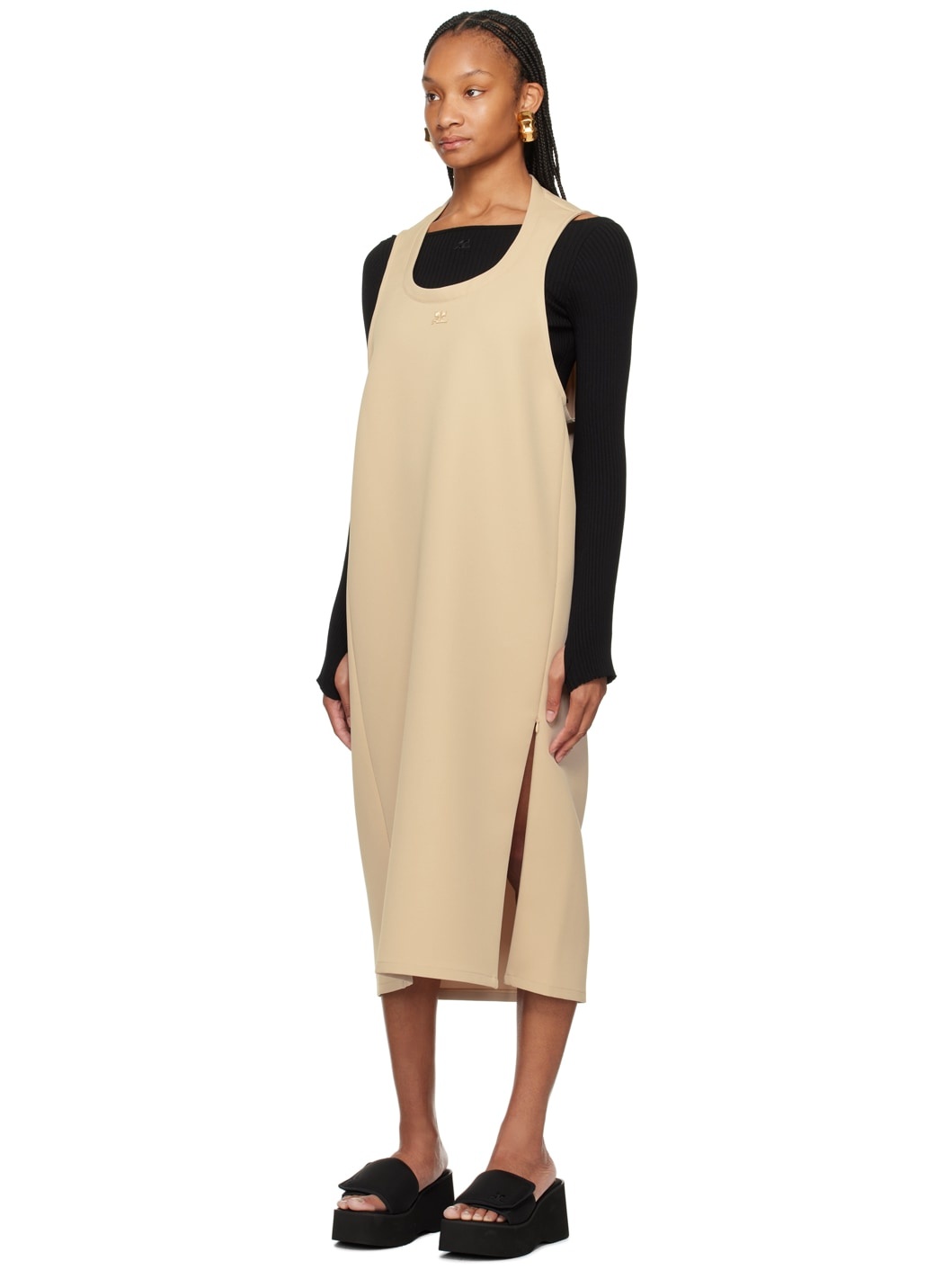 Beige Holistic Midi Dress - 4