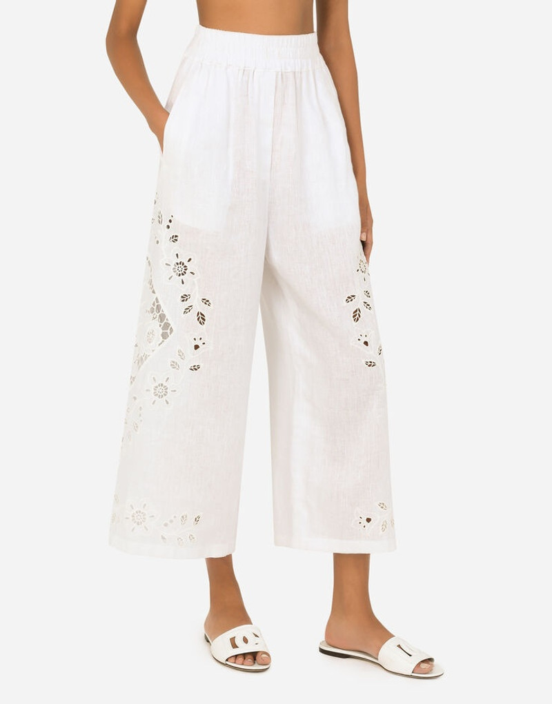자수가있는 Linen 바지 4